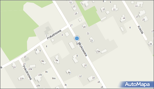 Glinnik, Strykowska, 6, mapa Glinnik