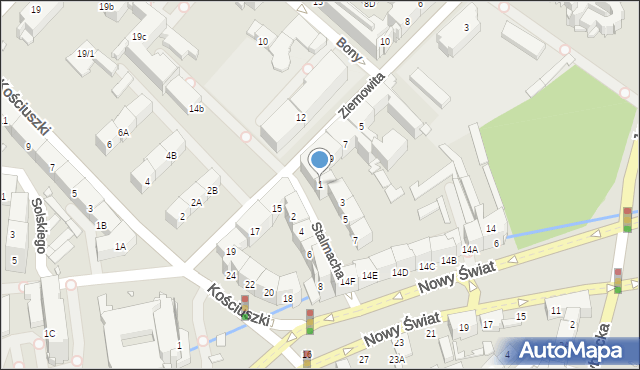 Gliwice, Stalmacha Pawła, 1, mapa Gliwic