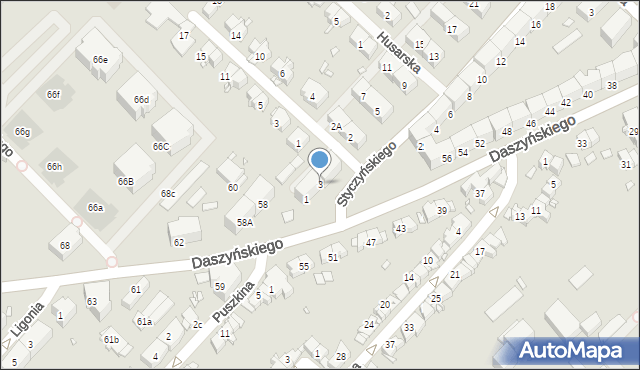 Gliwice, Styczyńskiego Wincentego, 3, mapa Gliwic