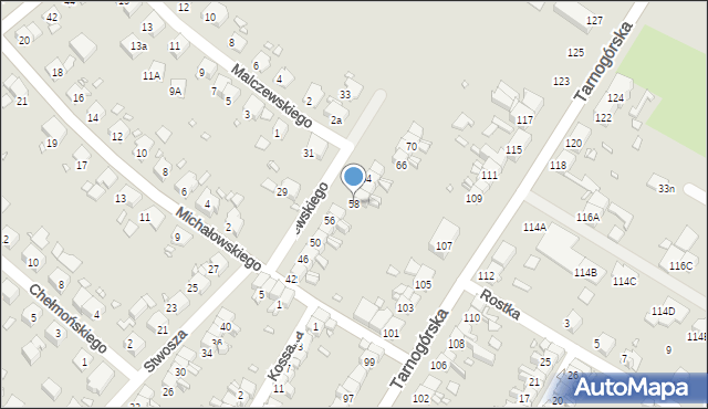 Gliwice, Stwosza Wita, 58, mapa Gliwic