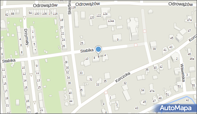 Gliwice, Stabika Antoniego, 6, mapa Gliwic