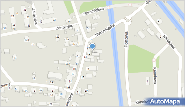 Gliwice, Staromiejska, 11a, mapa Gliwic