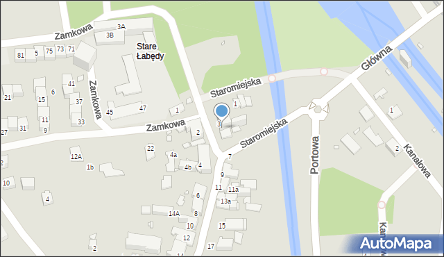 Gliwice, Staromiejska, 5, mapa Gliwic