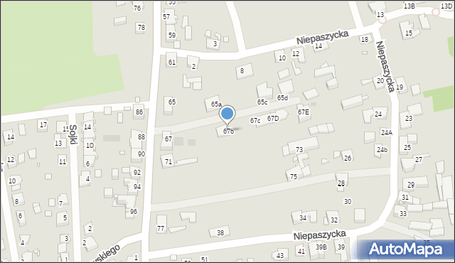 Gliwice, Staromiejska, 67b, mapa Gliwic