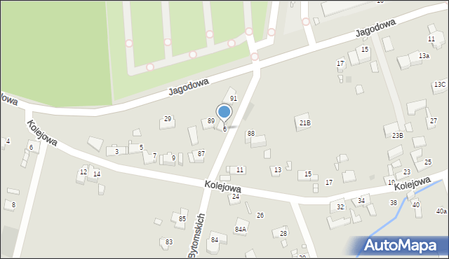 Gliwice, Strzelców Bytomskich, 6, mapa Gliwic
