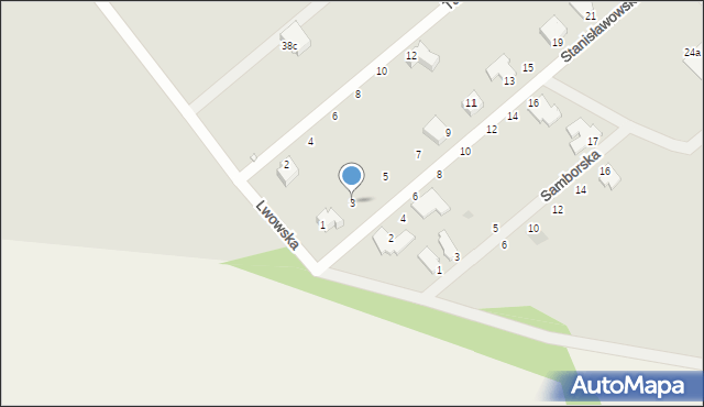 Gliwice, Stanisławowska, 3, mapa Gliwic