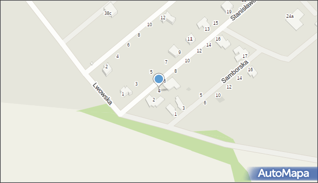 Gliwice, Stanisławowska, 4, mapa Gliwic