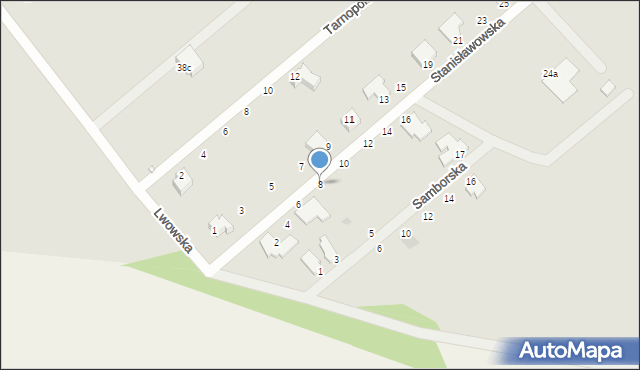 Gliwice, Stanisławowska, 8, mapa Gliwic