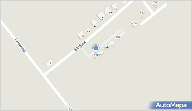 Gliwice, Stryjska, 12A, mapa Gliwic