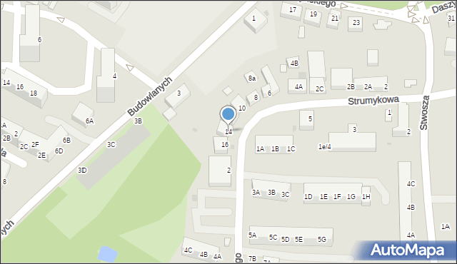 Głogów, Strumykowa, 14, mapa Głogów