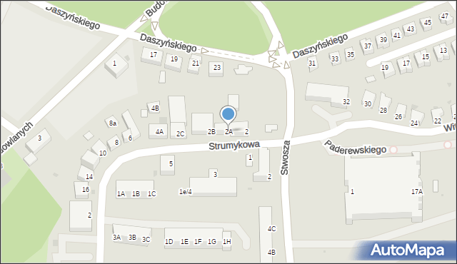 Głogów, Strumykowa, 2A, mapa Głogów