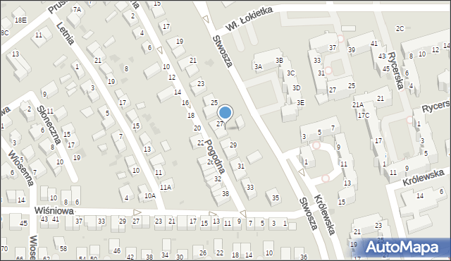 Głogów, Stwosza Wita, 28, mapa Głogów