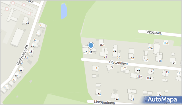 Głogów, Styczniowa, 38, mapa Głogów