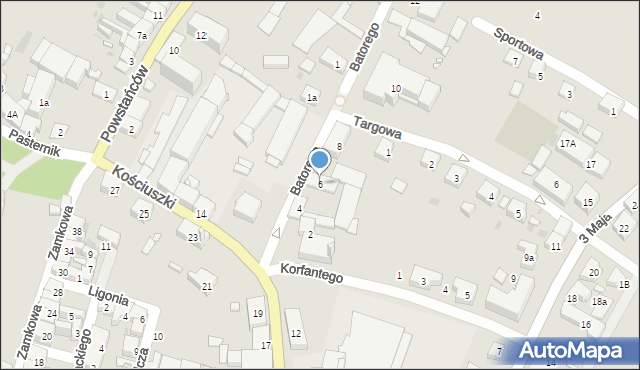 Głogówek, Stefana Batorego, 6, mapa Głogówek