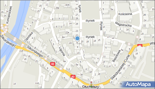 Głuchołazy, Stefana Batorego, 4, mapa Głuchołazy