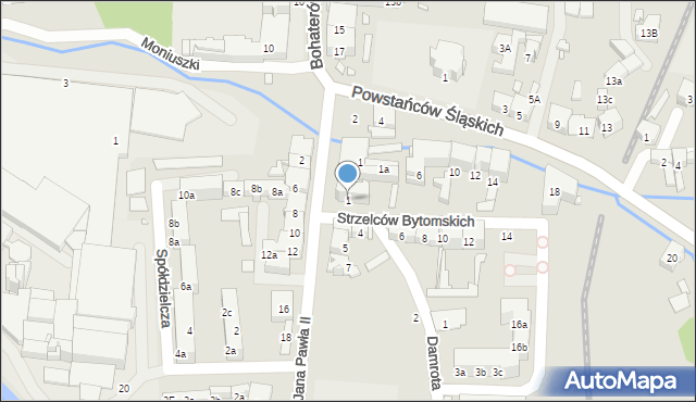 Głuchołazy, Strzelców Bytomskich, 1, mapa Głuchołazy