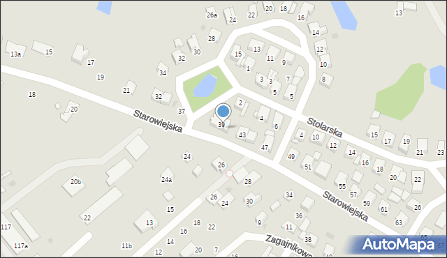 Gniezno, Starowiejska, 41, mapa Gniezna