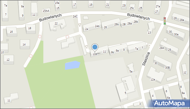 Gniezno, Staszica Stanisława, 11b, mapa Gniezna