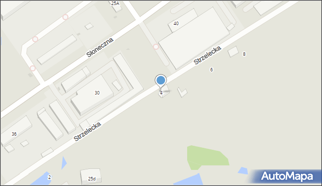 Gniezno, Strzelecka, 4, mapa Gniezna