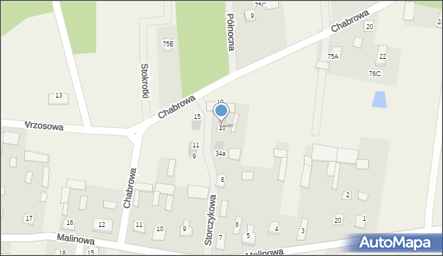 Gniła, Storczykowa, 10, mapa Gniła