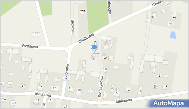 Gniła, Storczykowa, 11, mapa Gniła