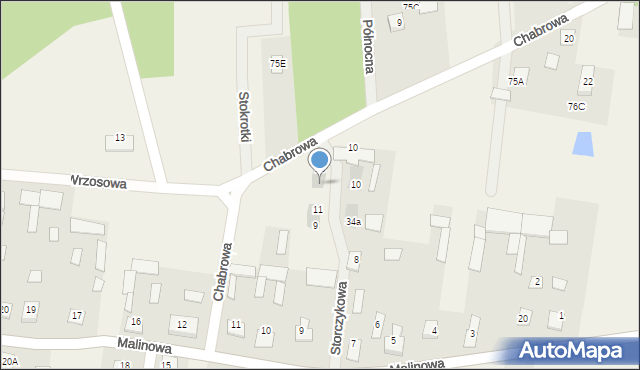 Gniła, Storczykowa, 13, mapa Gniła