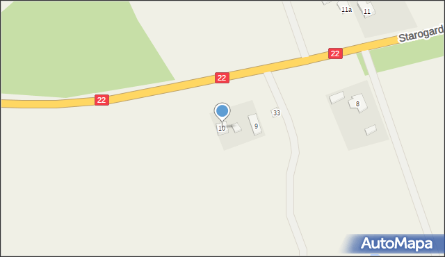 Gniszewo, Starogardzka, 10, mapa Gniszewo