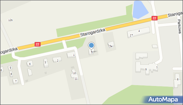 Gniszewo, Starogardzka, 5, mapa Gniszewo