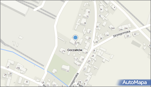 Goczałków, Strzegomska, 21, mapa Goczałków