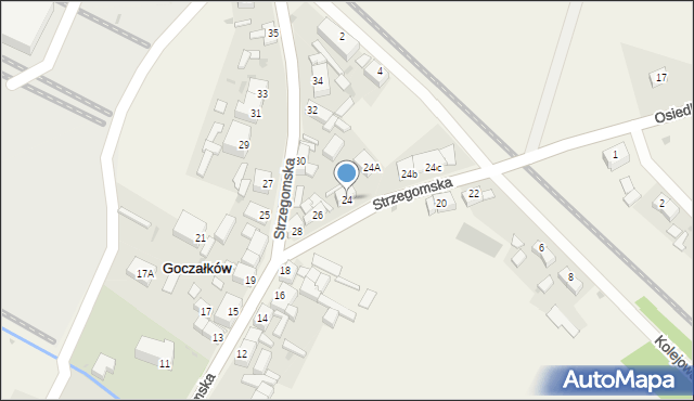 Goczałków, Strzegomska, 24, mapa Goczałków