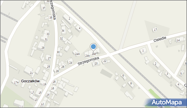 Goczałków, Strzegomska, 24c, mapa Goczałków