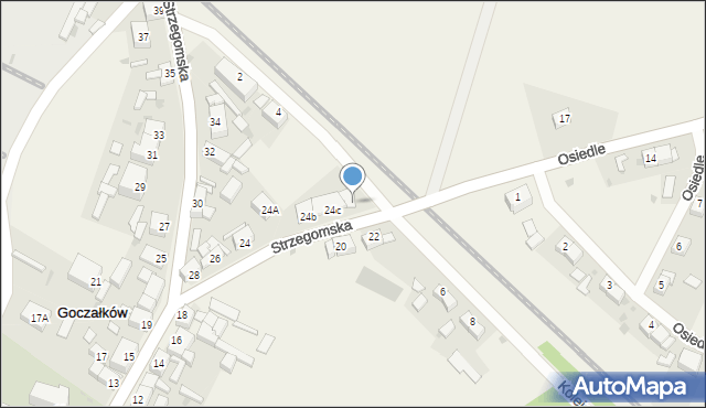 Goczałków, Strzegomska, 24d, mapa Goczałków