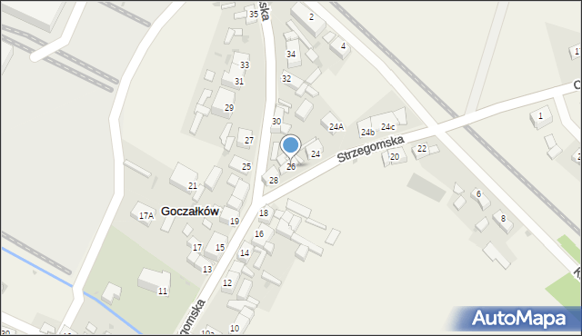 Goczałków, Strzegomska, 26, mapa Goczałków
