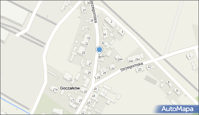Goczałków, Strzegomska, 30, mapa Goczałków