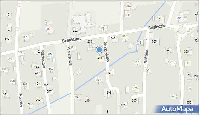 Godziszka, Storczyków, 245, mapa Godziszka