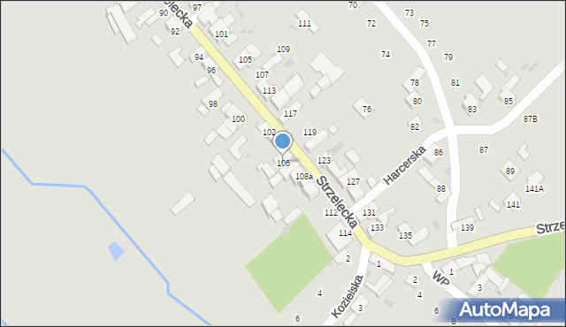 Gogolin, Strzelecka, 106, mapa Gogolin