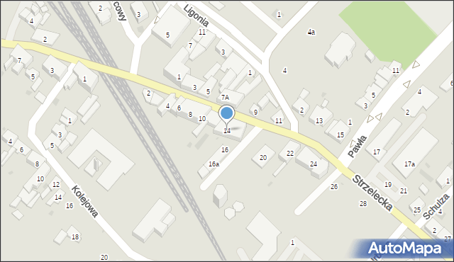 Gogolin, Strzelecka, 14, mapa Gogolin