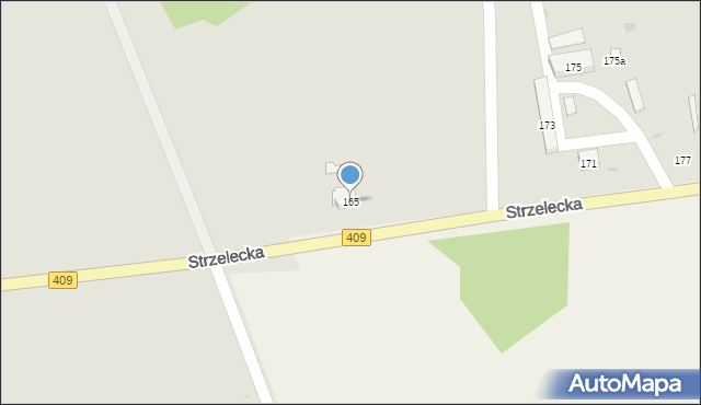 Gogolin, Strzelecka, 165, mapa Gogolin