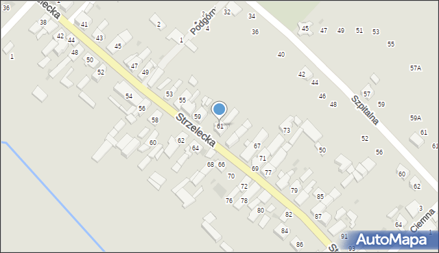 Gogolin, Strzelecka, 61, mapa Gogolin