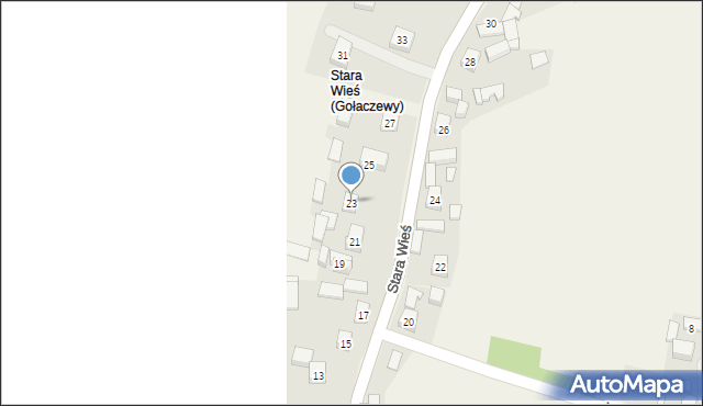 Gołaczewy, Stara Wieś, 23, mapa Gołaczewy