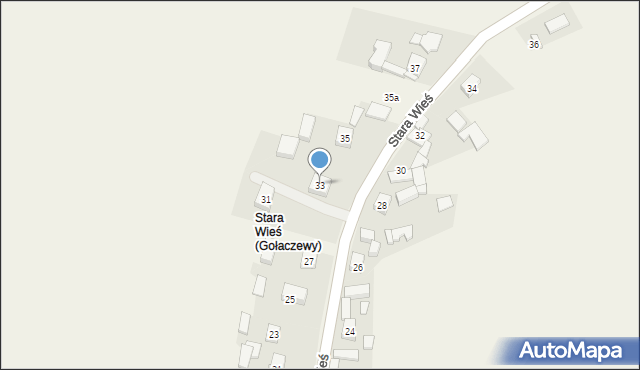 Gołaczewy, Stara Wieś, 33, mapa Gołaczewy