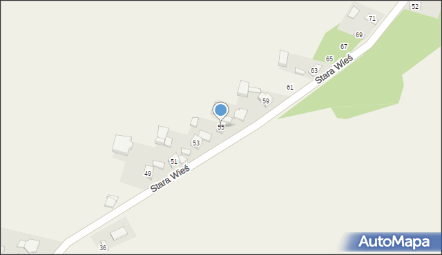 Gołaczewy, Stara Wieś, 55, mapa Gołaczewy