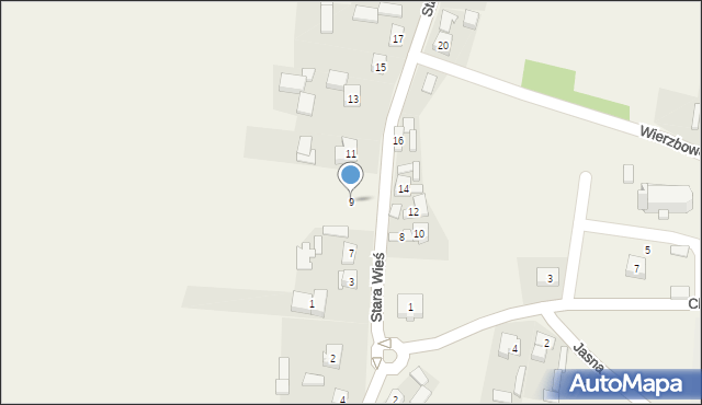 Gołaczewy, Stara Wieś, 9, mapa Gołaczewy