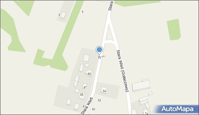Gołaczewy, Stara Wieś, 91, mapa Gołaczewy