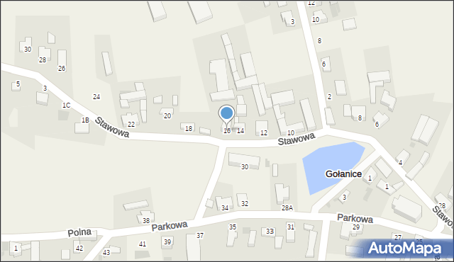 Gołanice, Stawowa, 16, mapa Gołanice
