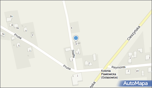 Golasowice, Staffa Leopolda, 4, mapa Golasowice