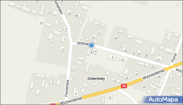 Goleniowy, Strażacka, 4, mapa Goleniowy