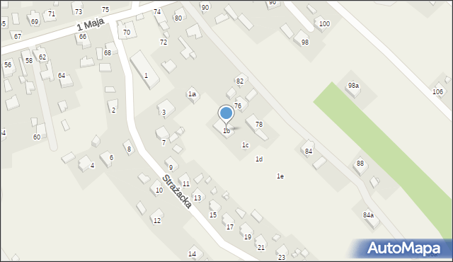 Gołkowice, Strażacka, 1b, mapa Gołkowice