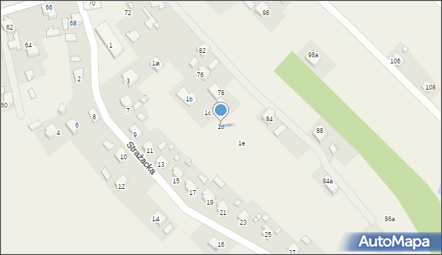 Gołkowice, Strażacka, 1d, mapa Gołkowice