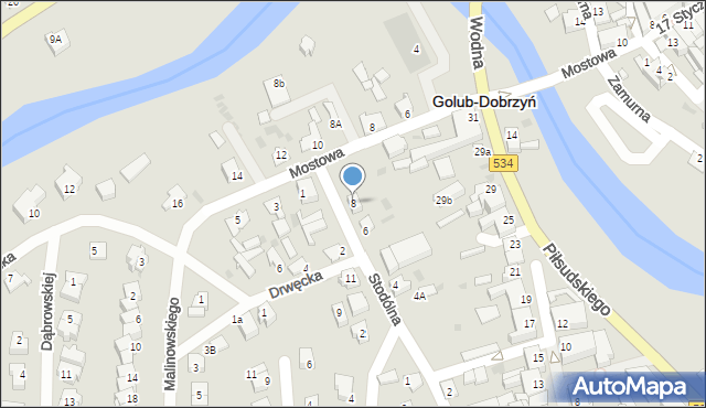 Golub-Dobrzyń, Stodólna, 8, mapa Golub-Dobrzyń